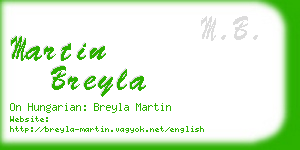 martin breyla business card